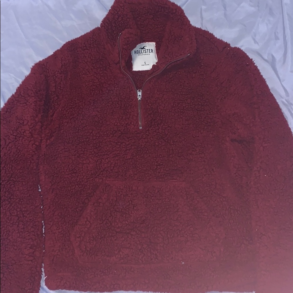 Hollister fuzzy half zip